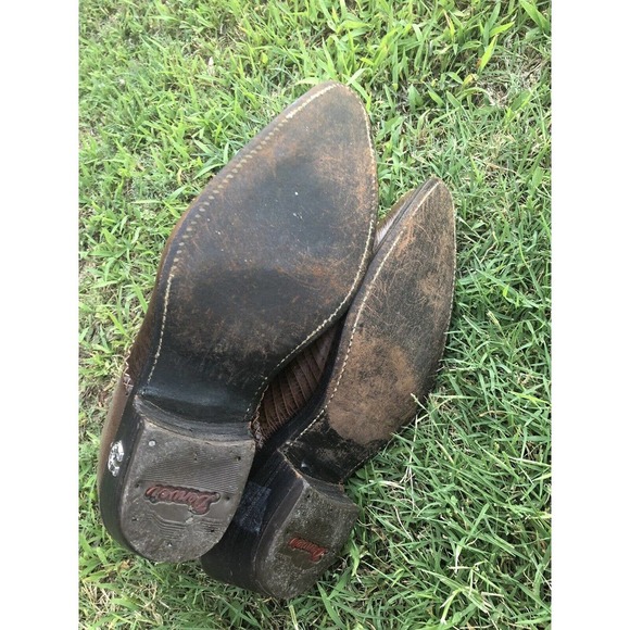 Denver Brand Western Cowboy Boots Ankle Size 8 Mens Pull On Gray Nice Stitching - Picture 7 of 8